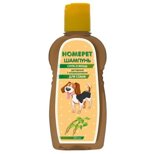 Шампунь для собак Homepet сила и мощь дегтярный с кондиционером 8210234 220 мл