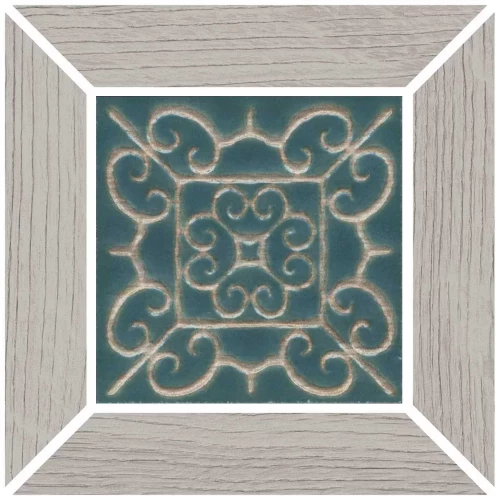 Вставка Kerama Marazzi Тровазо наборная матовая серая светлая ID151 13x13 см