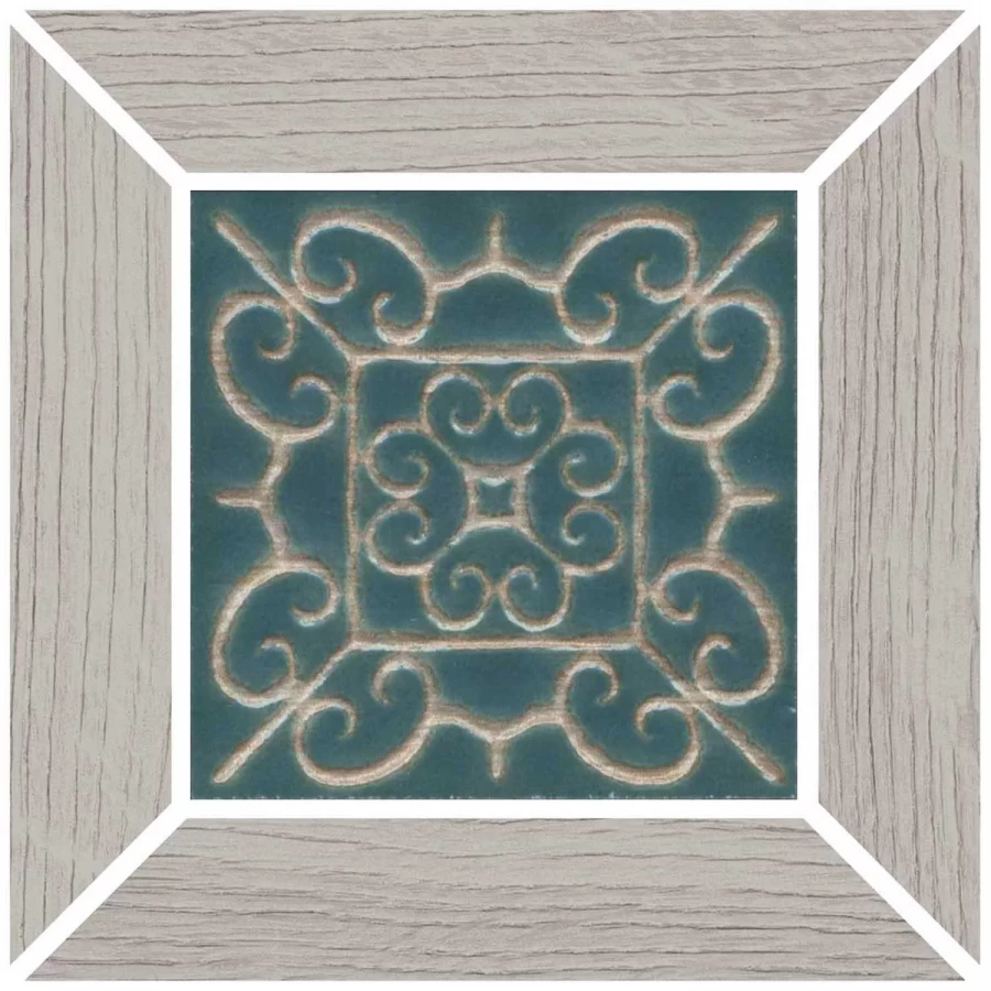 Вставка Kerama Marazzi Тровазо наборная матовая серая светлая ID151 13x13 см