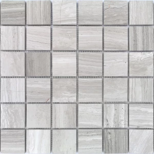 Мозаика из натурального камня LeeDo Ceramica Travertino Silver POL серый 30,5x30,5 см