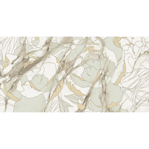 Плитка настенная Primavera Тривия Декор 2 бежевый глянец TP3668H2 60х30 см