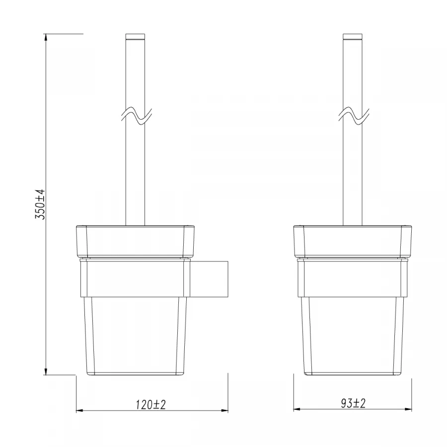 Ёршик для унитаза Lemark Smooth Line с держателем чёрный матовый 9762020
