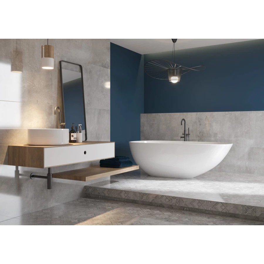 Керамогранит Cerrad Softcement Silver Rect матовый серебристый 119,7x59,7 см