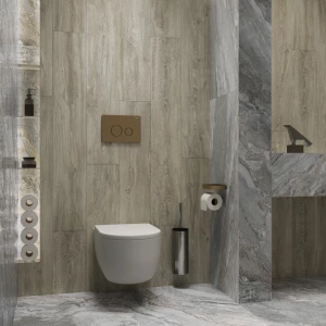 Керамогранит Creanza Husk Wood Bone матовый серо-бежевый CW-RT11-B 120х20 см