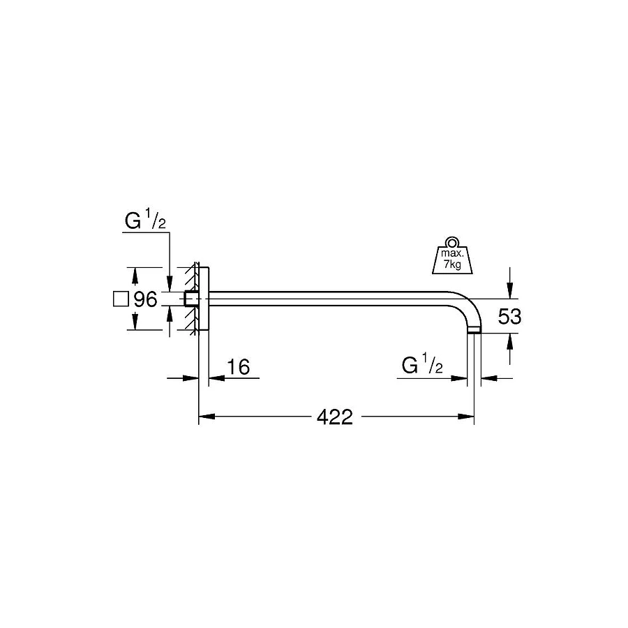 Душевой кронштейн Grohe Rainshower 26145000
