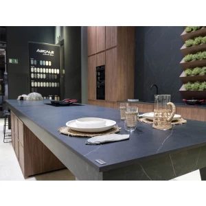 Керамогранит Ascale Allure Bookmatch Black A Velvet черный 320х160 см