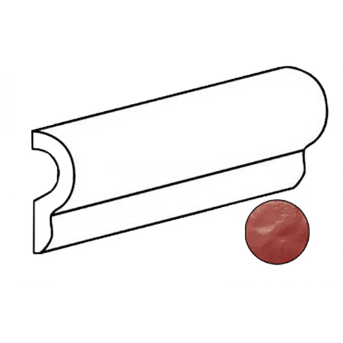 Плитка керамическая Equipe Артисан Лондон Бургунды / Artisan London Burgundy бордюр глянцевый бордовый 24507 20х5 см