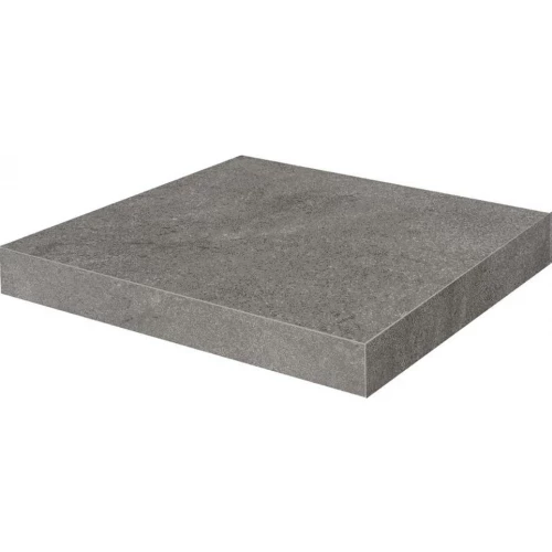 Ступень угловая клееная Kerama Marazzi Портленд матовая обрезная темно-серая KM8080G0051RGCA 33x33 см