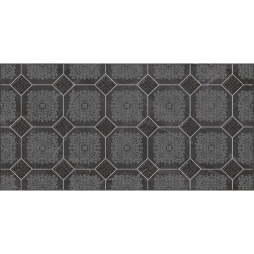 Декор Laparet Olimpus Grand чёрный 25х50