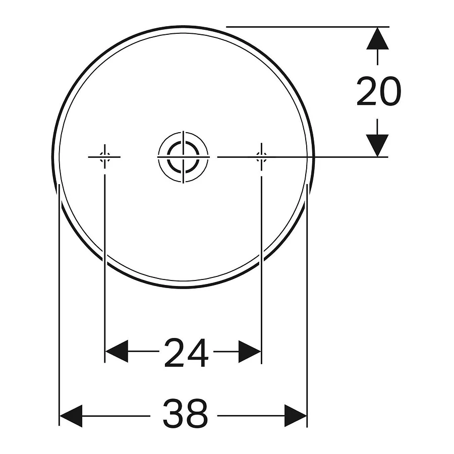 Раковина накладная Geberit VariForm 500.768.01.2 40x40 см