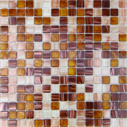 Мозаика Louis Valentino Стекло микс LV-HJ009 перламутр карамель 32,7х32,7 см