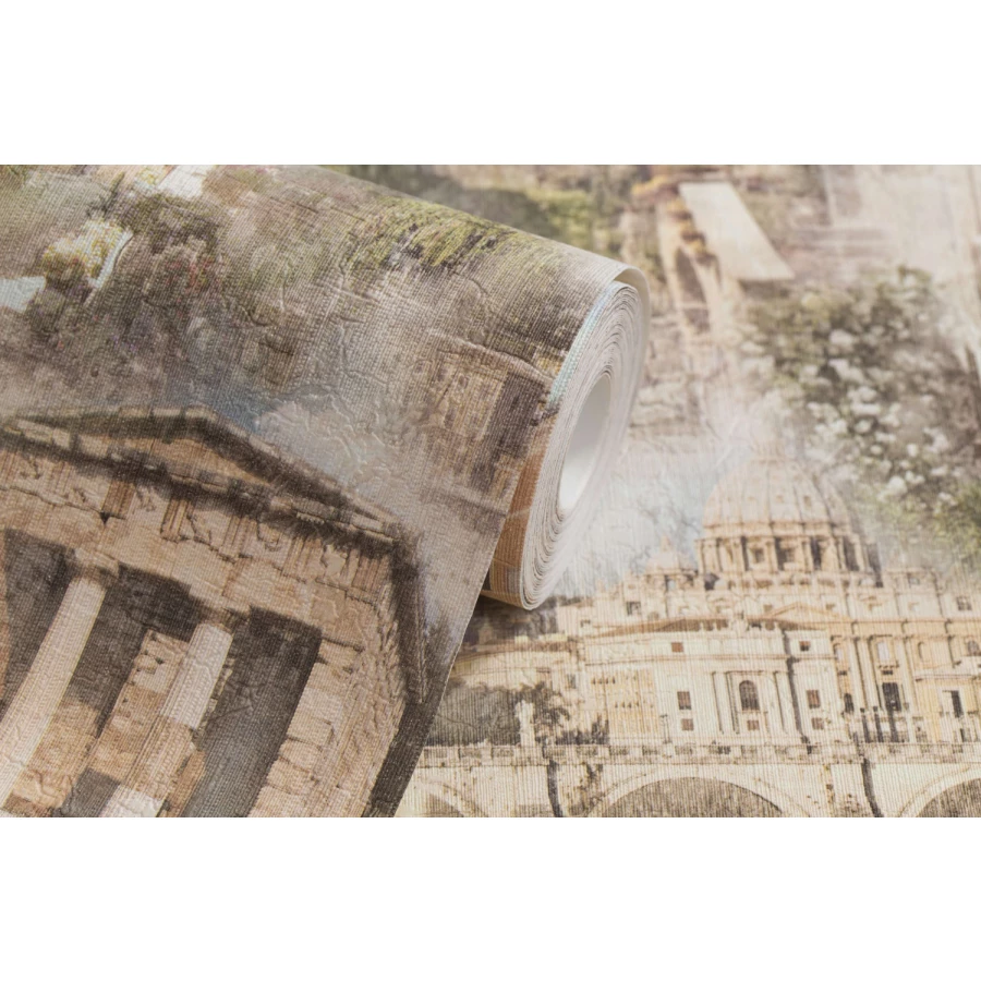 Обои флизелиновые Palitra Life Палитра Romanis бежевые FM71220-82 1.06х10.05 м