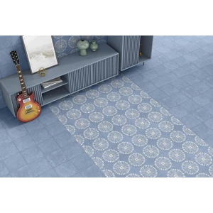 Керамогранит Motto Ceramic Palmas Blue матовый синий N100121 20x20 см