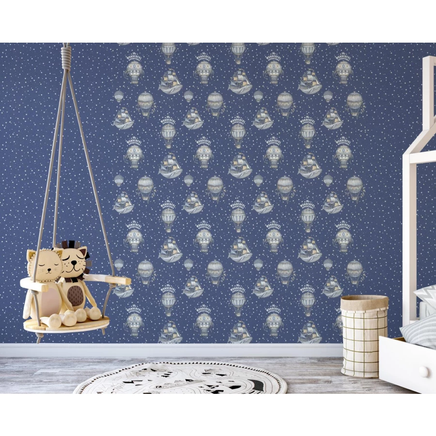 Обои флизелиновые Palitra Home Wonderful синие HC71535-56 1,06х10,05 м