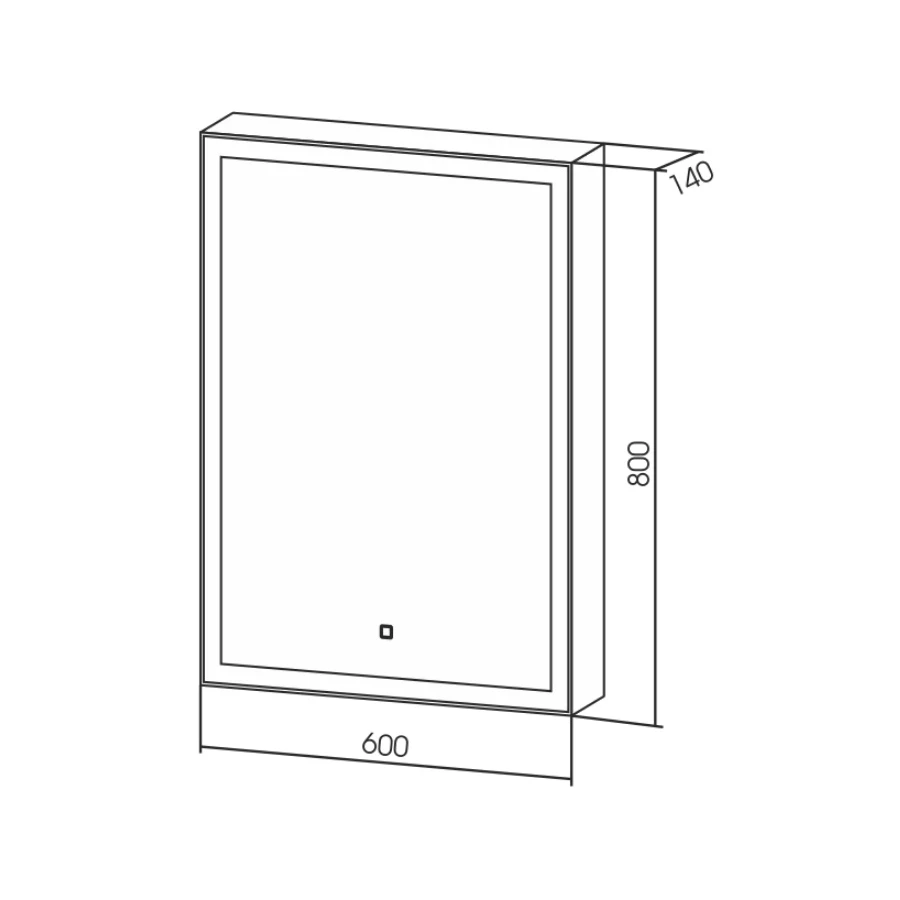 Зеркало-шкаф Silver mirrors Киото Flip 60 LED-00002474 60х80 см