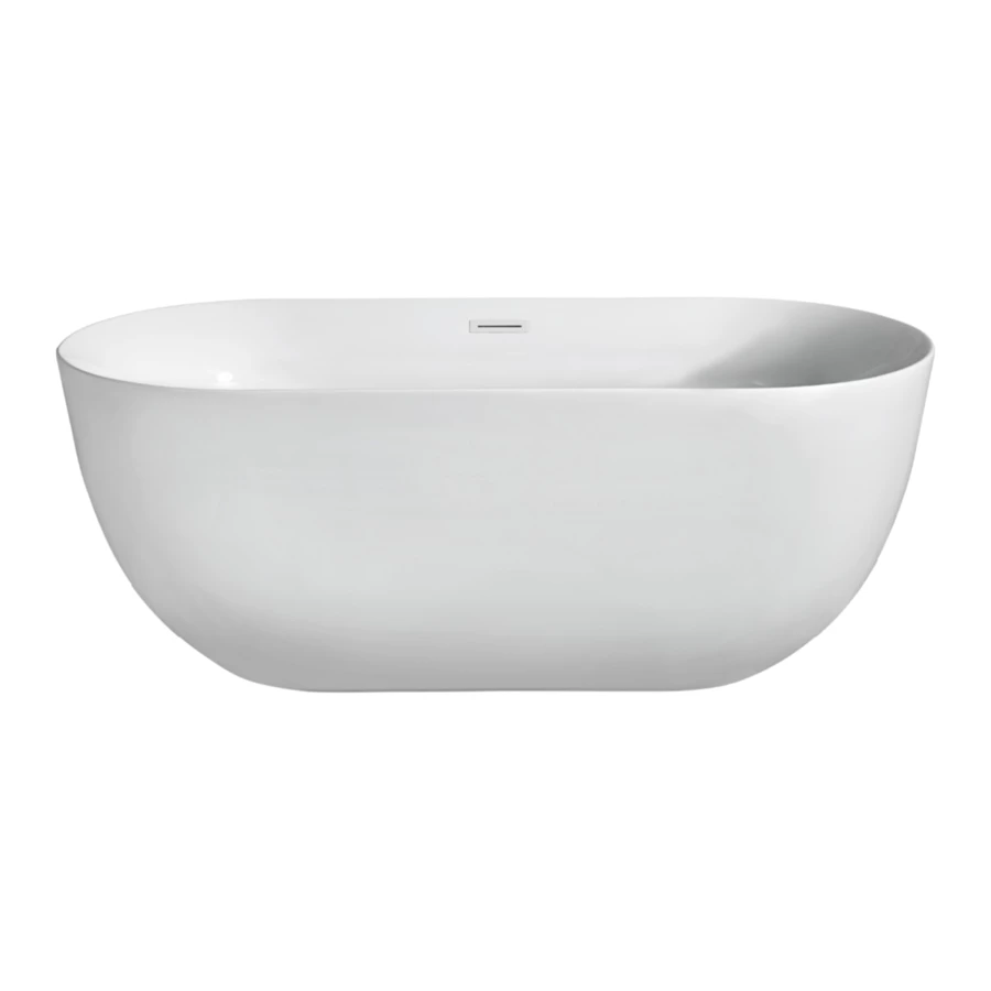 Ванна акриловая Aquatek Афина отдельностоящая в комплекте со сливом и ножками белый глянцевый AQ-44778 170х78 см
