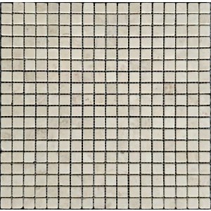 Мозаика Pixel mosaic Мрамор Cappucino чип 15х15 мм сетка Матовая PIX 321 30,5х30,5 см