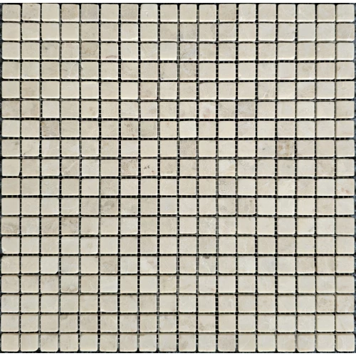 Мозаика Pixel mosaic Мрамор Cappucino чип 15х15 мм сетка Матовая PIX 321 30,5х30,5 см