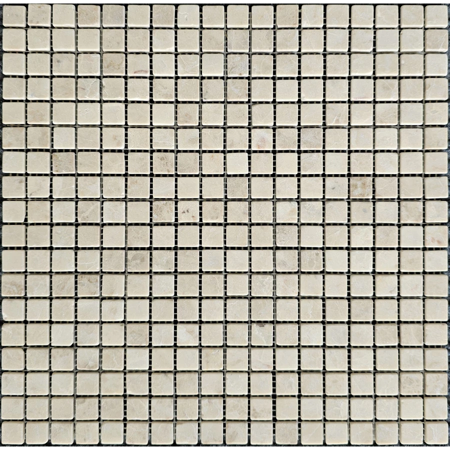 Мозаика Pixel mosaic Мрамор Cappucino чип 15х15 мм сетка Матовая PIX 321 30,5х30,5 см