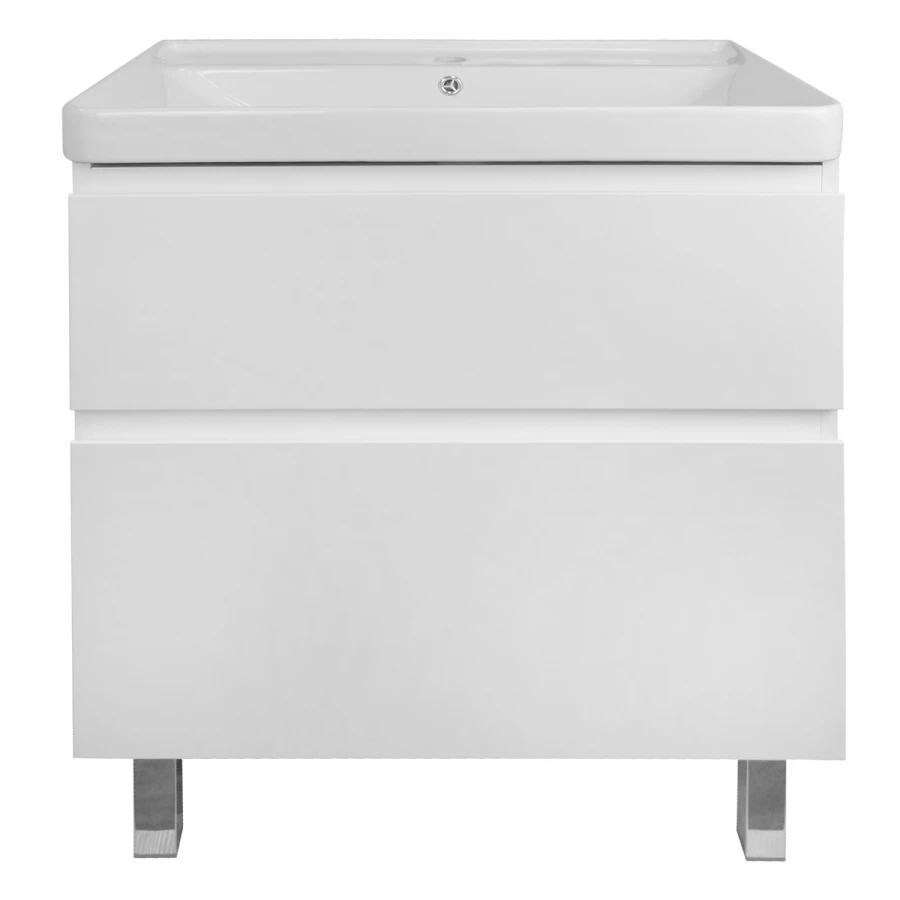 Комплект тумба Azario Мила 70h напольная с раковиной Monte 70 белая CS00085831 70х48х85 см