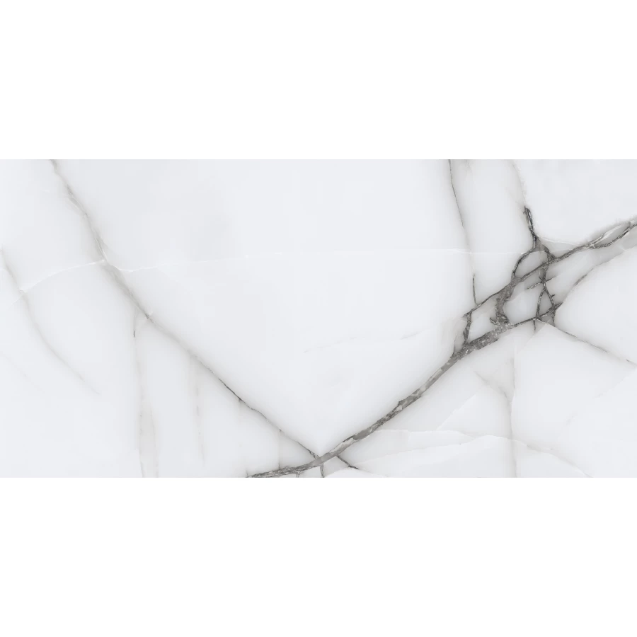Керамогранит lamore Ceramic Gloss 60х120 Onyx Vista Gris глянцевый белый 60/120-046 120х60 см