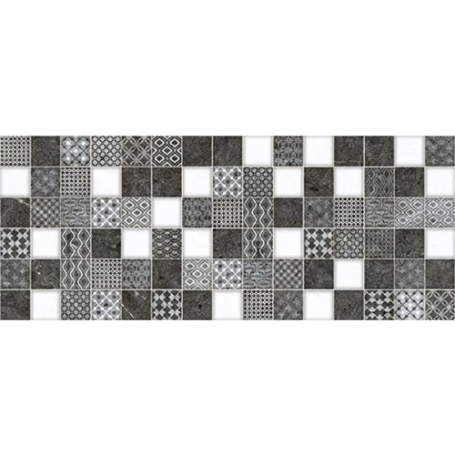 Плитка настенная Unicer Cosmos Mosaico Cosmos Negro глянцевая белый серый черный 58х23,5 см