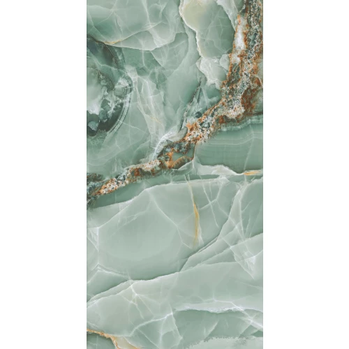 Керамогранит A-Ceramica Onyx Torque High Glos 7 mm глянцевый зеленый 120х60 см