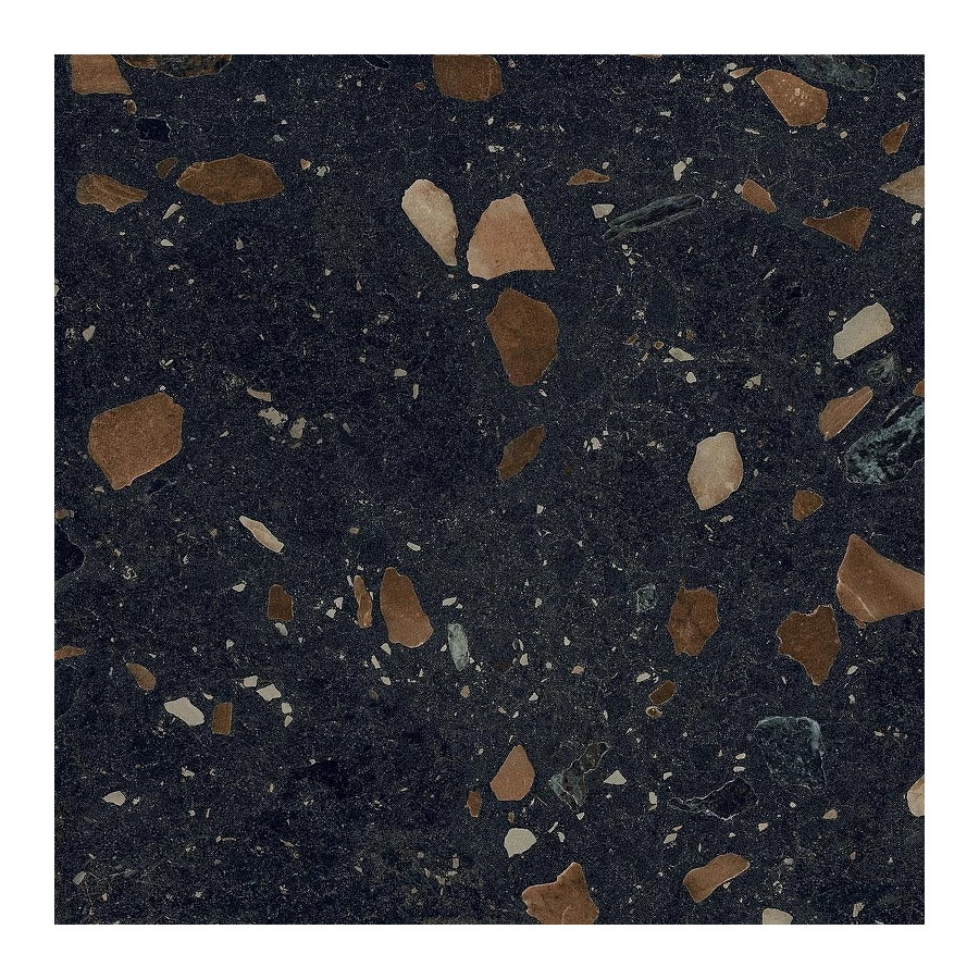 Керамогранит Marjan Tile Terrazzo Hubble Galaxy глянцевый черный 8363 100x100 см