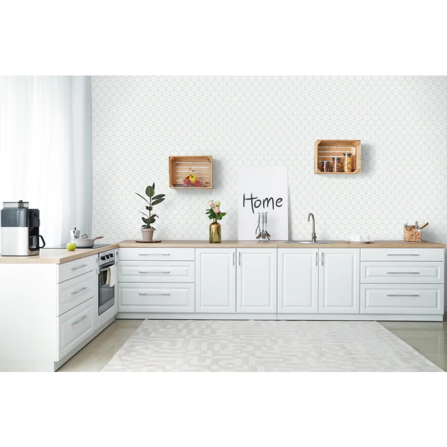 Обои винил на флизелине Grandeco Jack 'n Rose 2024 Голубой Белый JS 3204 10,05х0,53 м