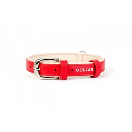 Ошейник Collar brilliance без украшений ширина 15 мм, длина 27-36 см красный 
