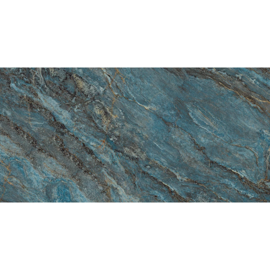 Керамогранит Laparet Beam Turquoise лаппатированный шайн бирюзовый 120х60 см