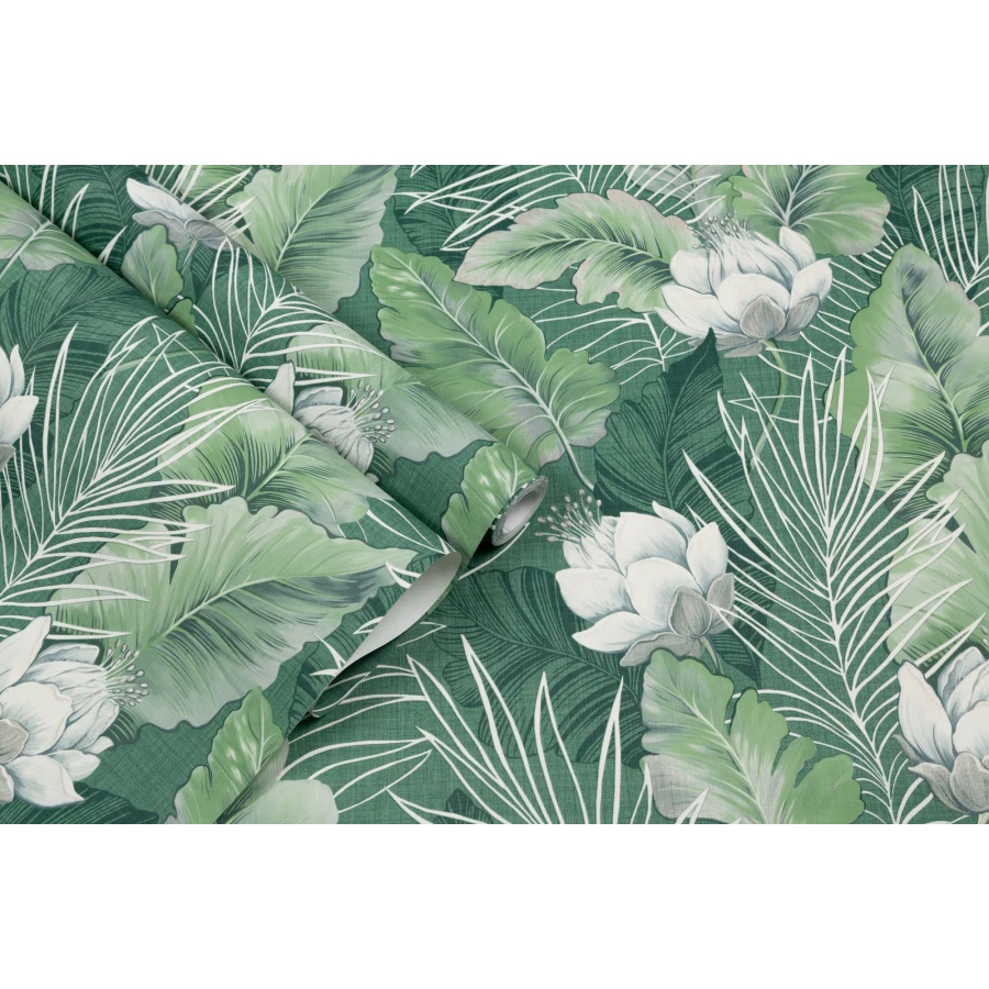Обои флизелиновые Palitra Home Exotica HomeColor зеленые HC72241-77 1,06х10,05 с