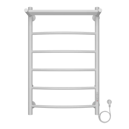 Полотенцесушитель электрический Azario Verona 5 секций с полкой тен справа белый AZ04858PW 50x80 см