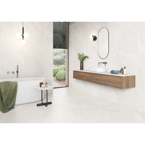 Плитка настенная Colorker Дхара Вхите / Dhara White матовая белая 230423 100х31,6 см
