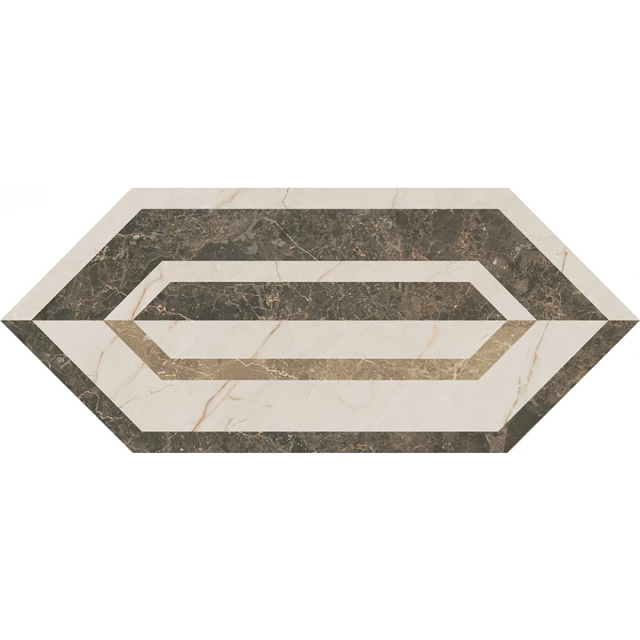 Декор Kerama Marazzi Бикуш глянцевый коричневый 14х34 см