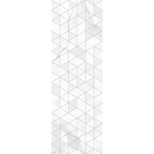 Вставка Creto Statuario Vetro White W\DEC M NR Glossy 1 25x75 