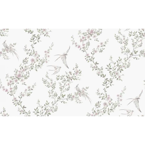 Обои флизелиновые Grandeco Reach&Cosy белые R191101 1,06х10,05 м