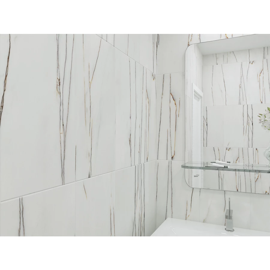 Плитка настенная Azori Rosso Venato белая 00-00003221 63х31,5 см