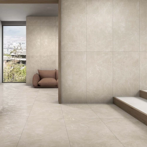 Керамогранит Neodom Marble Lublin Blanco Linear Carving матовый бежевый N40024 120х60 см