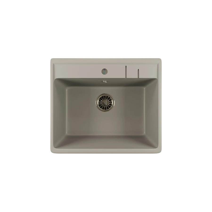 Мойка из искусственного мрамора MixLine ML-GM15 533157 графит 49x55 см