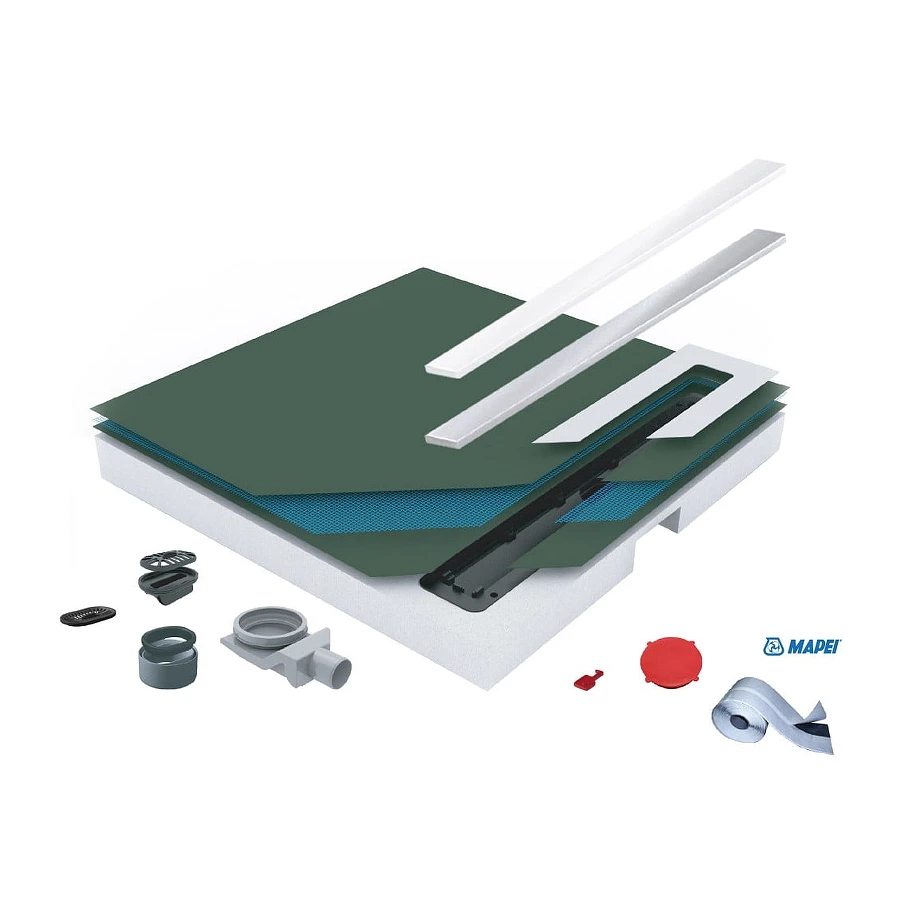 Душевой поддон Pestan под плитку Confluo Board UNI 1200 со встроенный лотком Frameless Line 550 40007822