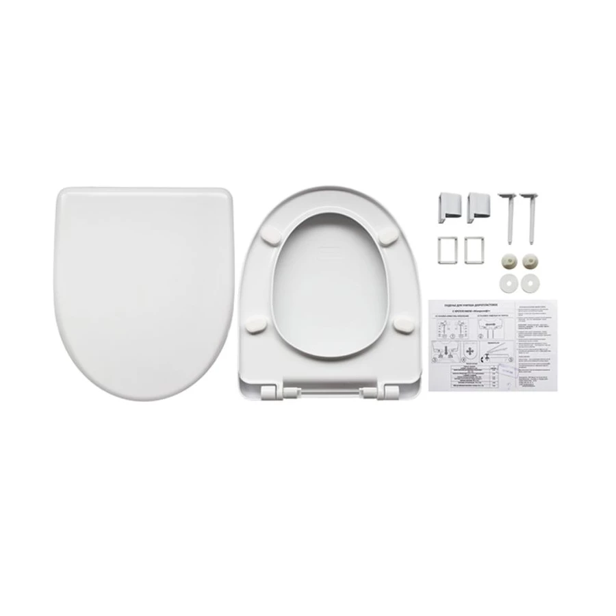 Сиденье Sanita идеал стандарт виктория лада марс дюропластовое с пластиковым креплением микролифт к компактам 114143