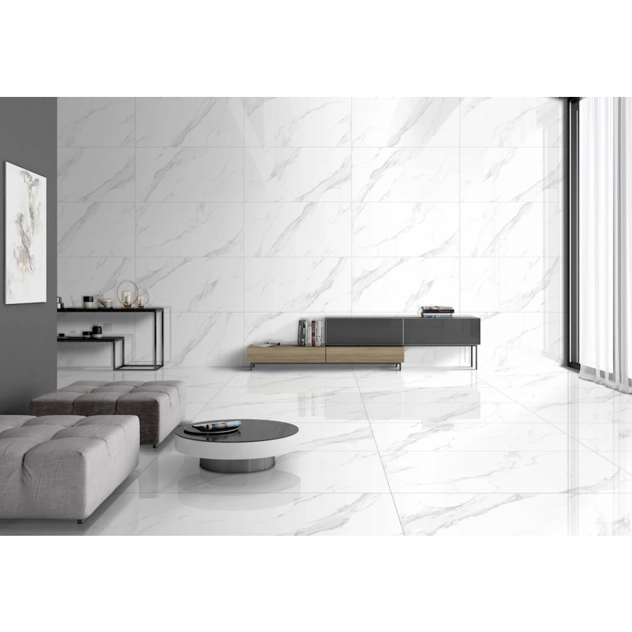 Керамагранит Kevis Glossy Karo White 120х60 см