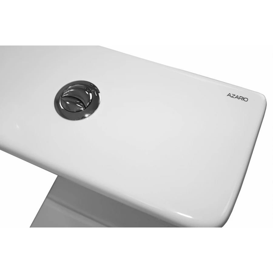 Унитаз напольный Azario Fretta Round безободковый со смывным механизмом geberi бачком и сиденьем микролифт AZ-1217A 65х34х77 см