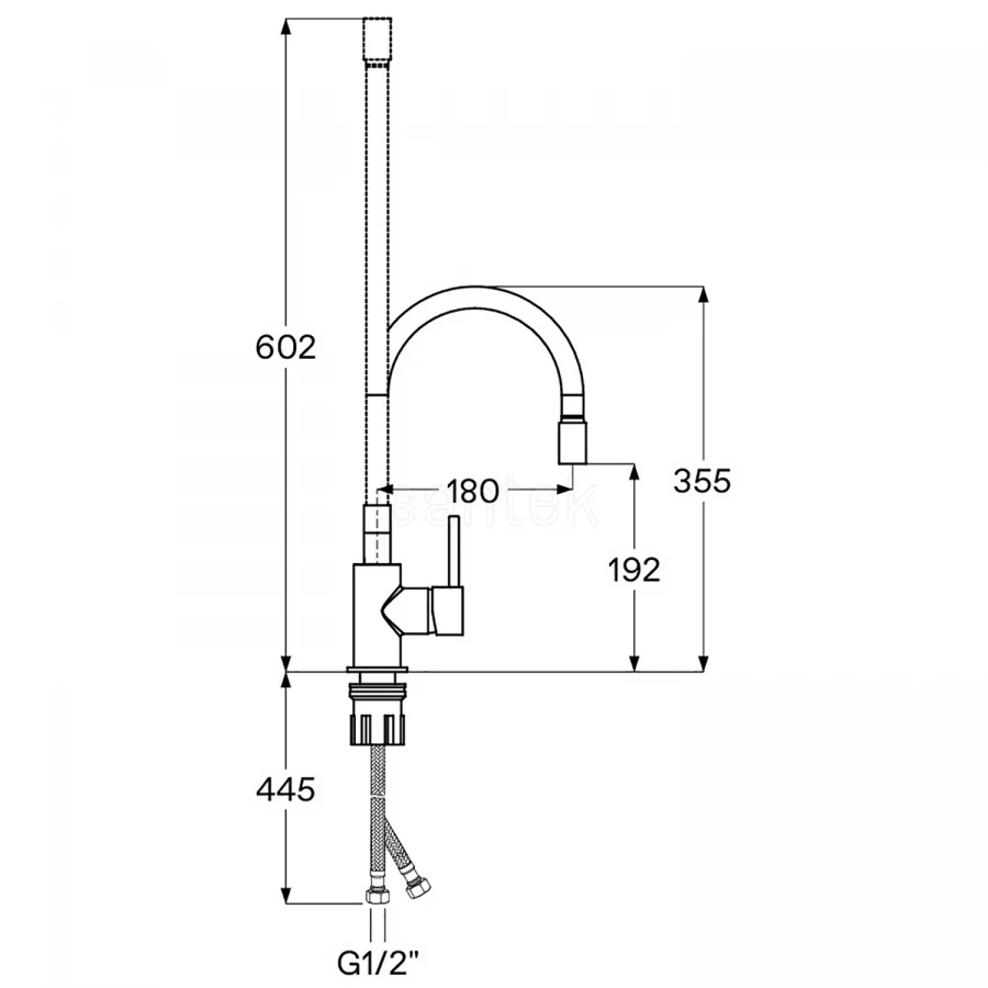 Смеситель для кухни Santek Тесио хром WH5A44012C001