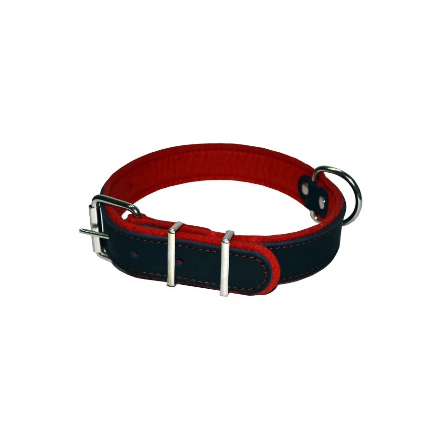 Ошейник для собак Аркон Фетр черный красный оф35к 44-58 см 35 мм