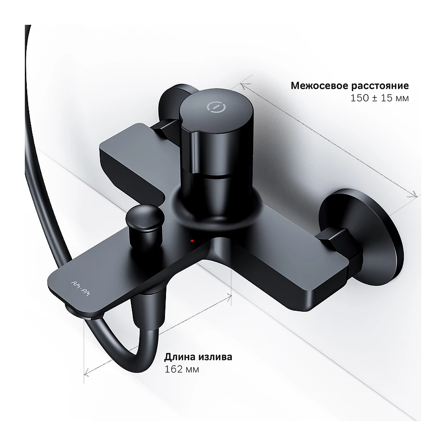 Смеситель для ванны и душа Am Pm X-Joy нажимной TouchReel F85A10522