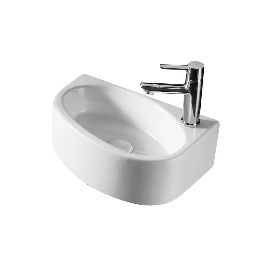 Раковина Azario подвесная правая белая AZ-4519 42х29х14 см