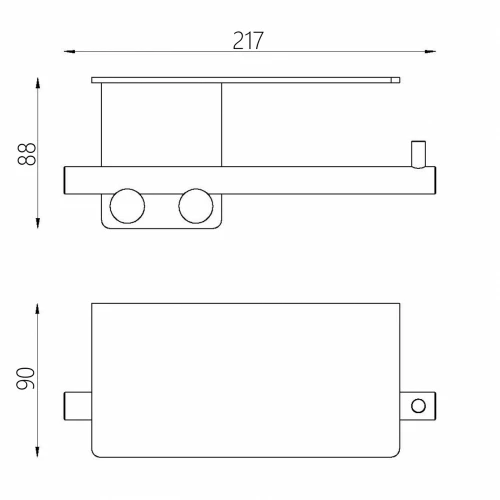 Бумагодержатель с полкой Abber Osten 316 брашированная сталь AA1830BST