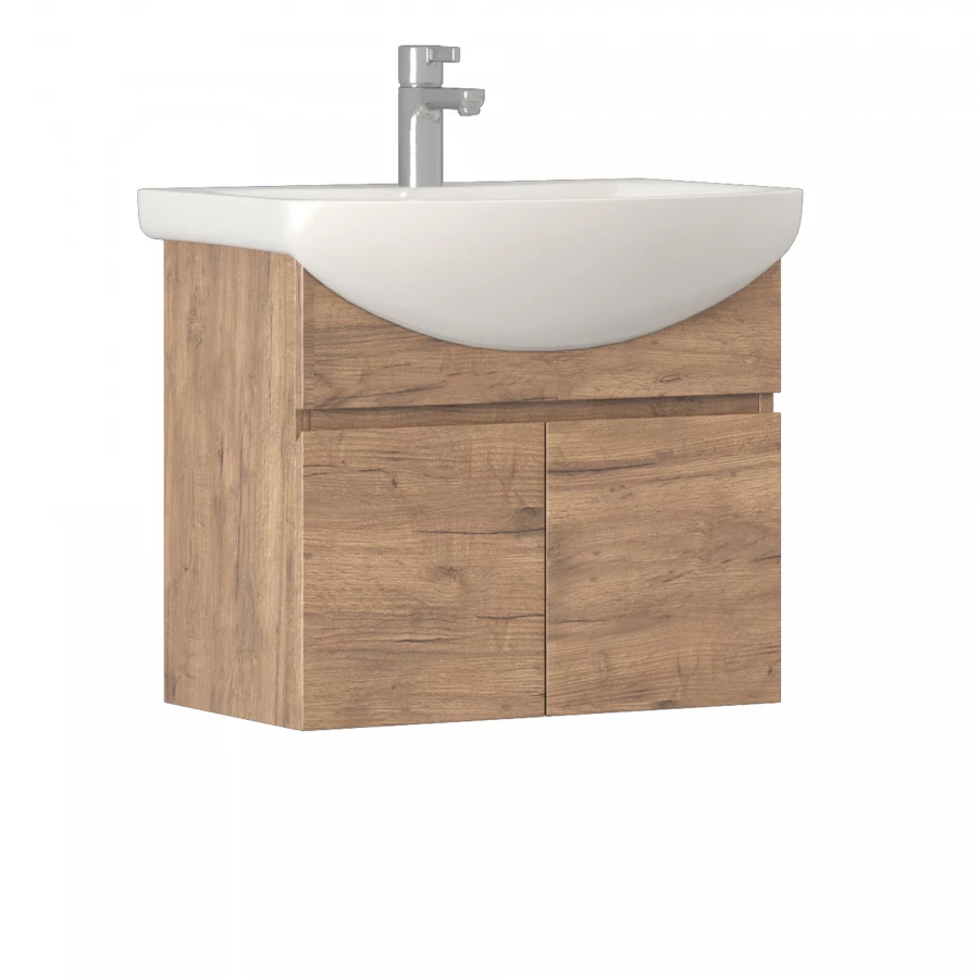 Тумба под раковину Vigo Wing 600-2-0 навесная дуб золотой tp.WIN.BAL.60.2D дуб золотой